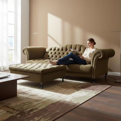 Chesterfield Sofa Upholstered Designer Couches Sofas Suite Couch SLIII Sofa №54
