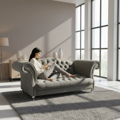 Chesterfield Sofa Upholstered Designer Couches Sofas Suite Couch SLIII Sofa №80