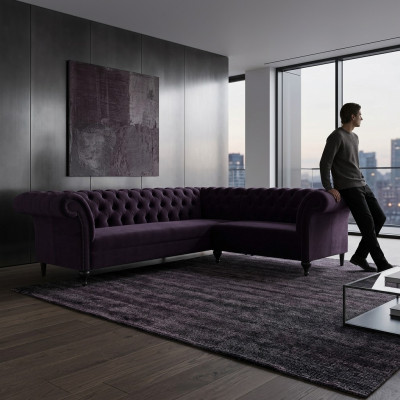 Modern Chesterfield corner sofa corner couch designer sofa couch velvet leather sofa