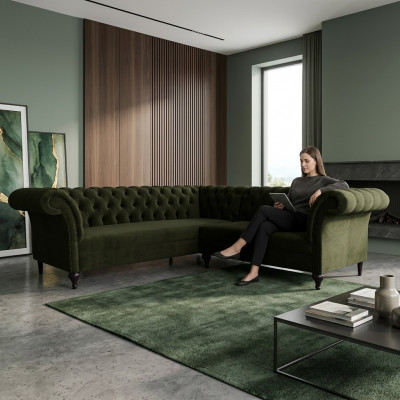 Chesterfield corner sofa designer sofa velvet leather sofa SLIII sofa