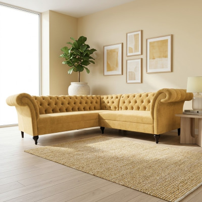 Chesterfield corner sofa corner couch designer sofa couch velvet leather sofa