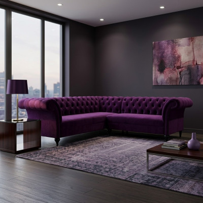 Chesterfield sectional sofa designer sofa couch velvet leather sofa