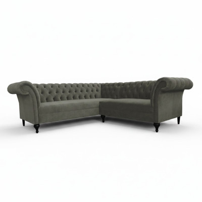 Chesterfield Corner Sofa Corner Couch Designer Sofa Couch Velvet Leather Sofa SLIII Sofa №97