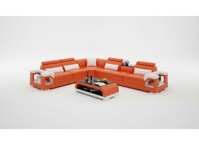 Sofa Leather Sofa Couch Living Landscape Corner Corner Sofa Modern Design Suite