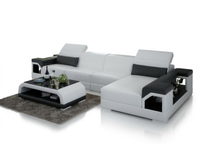 Leather sofa modern couch living landscape decor corner corner sofa design suite