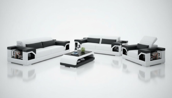 Leather sofa couch sofa set 3+2+1 seater set design modern sofa