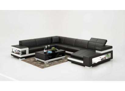Leather sofa couch living landscape corner sofa corner suite design modern sofa G8017