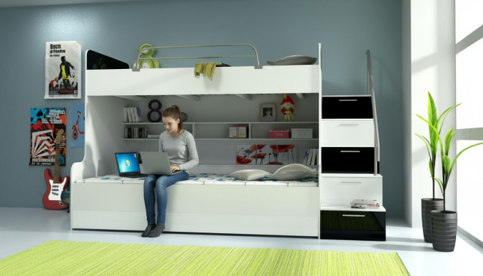Bunk bed, loft bed, double bed, youth bed, beds, loft beds, furniture