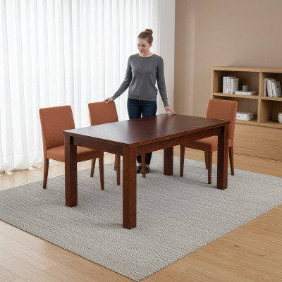 Dining Table Classic Wooden Table Luxurious XXL 80x140 cm Extendable Table 80x180 cm