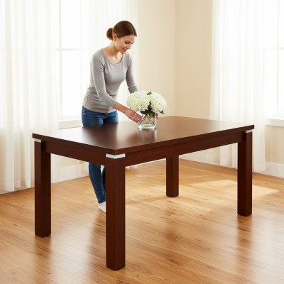 Dining table wooden table XXL 80x120cm extendable table 80x160cm
