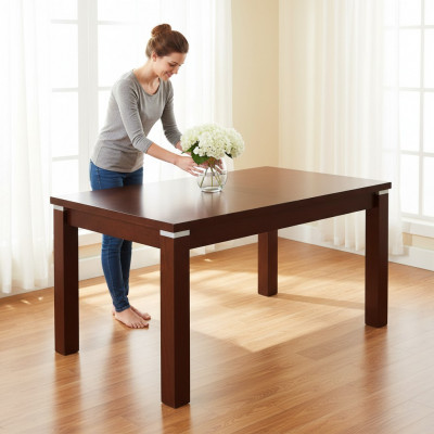 Table dining table wood table XXL conference table 80x120cm extendable to 80x160cm