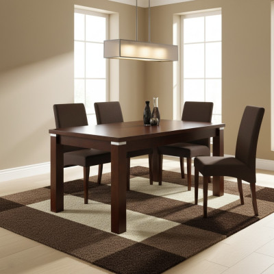 Table dining table wooden table XXL conference table 90x70cm extendable to 90x250cm