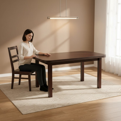 Table Dining Table Wooden Table XXL Conference Table 90X160cm Extendable 160X200cm