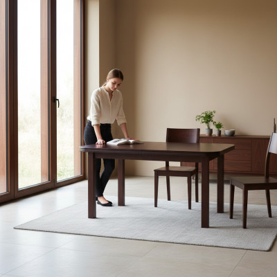 Table Dining Table Wooden Table XXL Conference Table 90x200cm Extendable 200x280cm