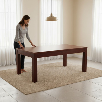 Table Dining Table Wooden Table XXL Conference Table 90x150cm Extendable 150x390cm