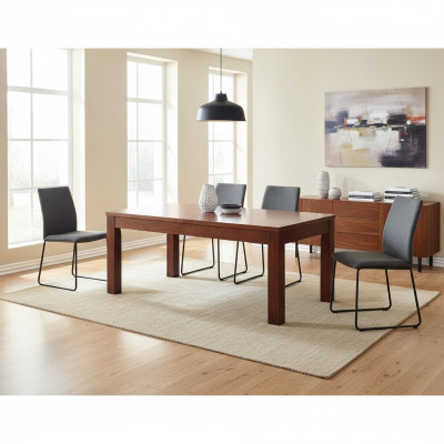 Table Dining Table Wooden Table XXL Conference Table 90x150cm Extendable 150x390cm