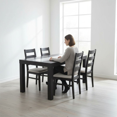 Table Dining table Wooden table XXL Conference table S26 100x160cm Extendable