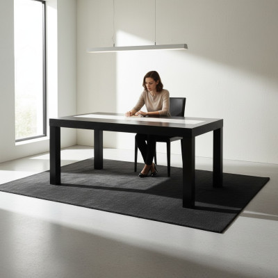 Table Dining Table Wooden Table XXL Conference Table S27 Radius 150+50 CM