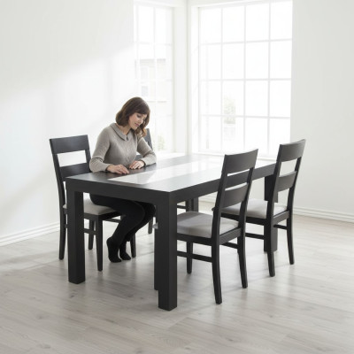 Table Dining Table Wooden Table XXL Conference Table S32 90x170cm Extendable