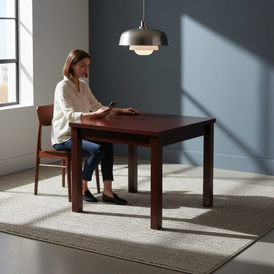Table, dining table, wooden table, XXL conference table, 90 x 90 cm, extendable to 90 x 240 cm.