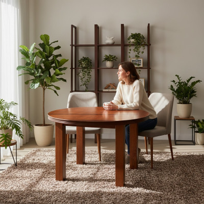 Table dining table wooden table XXL conference table S33Radius100+40