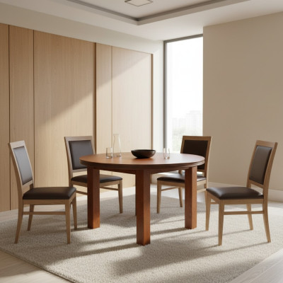 Table dining table wooden table XXL conference table S33Radius100+40