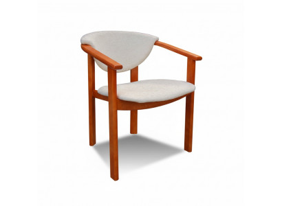 Solid wood chair dining room chair designer classic white armchair wood