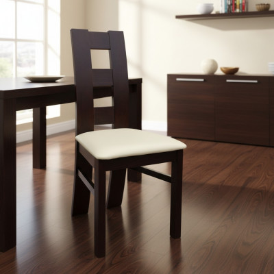 Solid Wood White Black Wood Designer Chair Dining Chair Modern Decorative