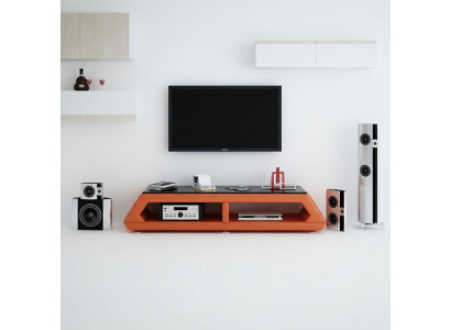 RTV TV sideboard leather glass table television cabinet table lowboard Mo.B