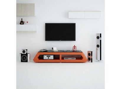 RTV TV sideboard leather glass table television cabinet table lowboard Mo.B