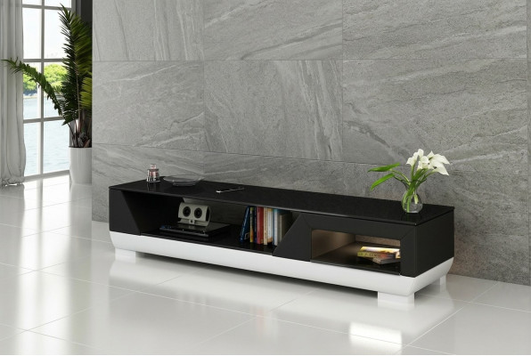 RTV TV Sideboard Leather Glass Table TV Cabinet Table Lowboard Mo.I
