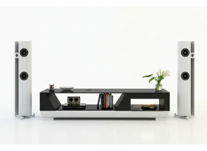 RTV TV Sideboard Leather Glass Table TV Cabinet Table Lowboard Mo.I