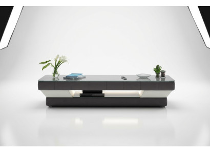 TV sideboard leather glass table television cabinet table lowboard Mo.J