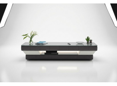 TV sideboard leather glass table television cabinet table lowboard Mo.J