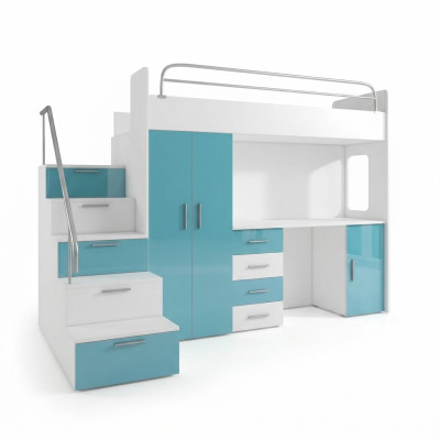 Bunk bed loft bed double bed youth bed beds with wardrobe table new