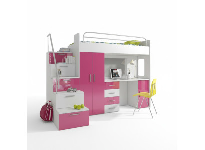 Bunk bed loft bed double bed youth bed beds with wardrobe table new