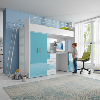 Bunk bed loft bed bunk bed + desk wardrobe beds children's room