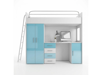 Bunk bed loft bed bunk bed + desk wardrobe beds children's room