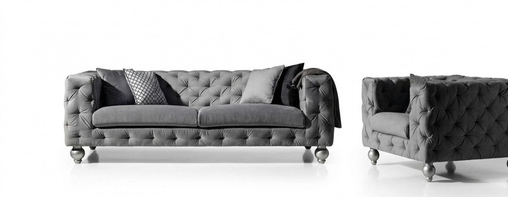 Chesterfield sofa set 252cm + armchair sofa couch designer decor sofa