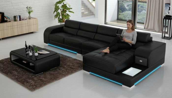 Leather sofa couch sectional living landscape corner modern corner sofa design suite