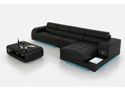 Leather sofa couch sectional living landscape corner modern corner sofa design suite