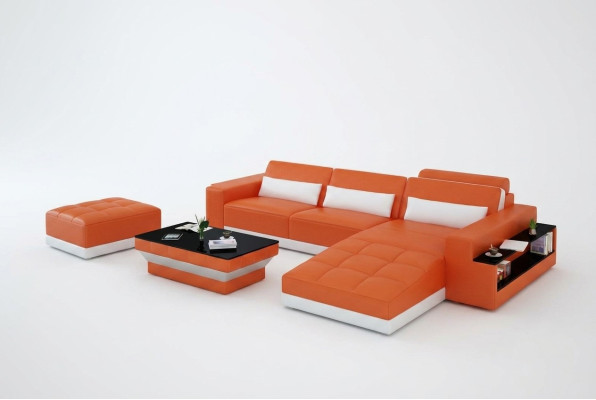 Leather sofa couch living landscape corner sofa corner suite design modern sofa G8019E