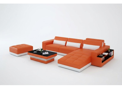 Leather sofa couch living landscape corner sofa corner suite design modern sofa G8019E