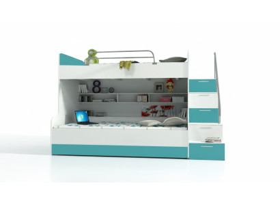 Modern bunk bed in turquoise modern style for your children's room