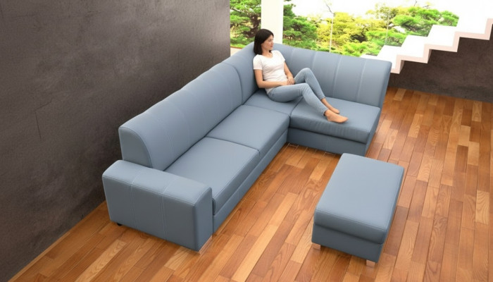 Sofa Bed Sofa Designer Sofa with Bed Function + Storage Compartment Corner Sofa Couch NEW