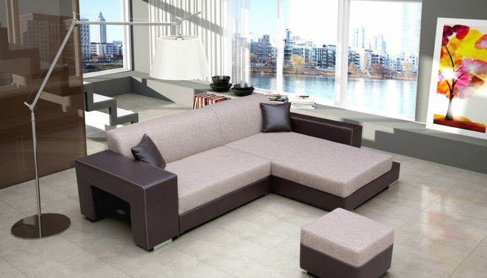 Sofa Sleeper Sofa Designer Sofa with Bed Function + Storage Compartment Corner Sofa Couch NEW