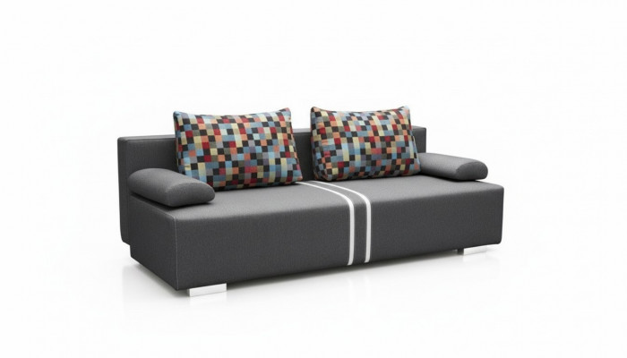 Sofa bed 3-seater with sleeping function, bed box, and fold-out couch - Designer sofa