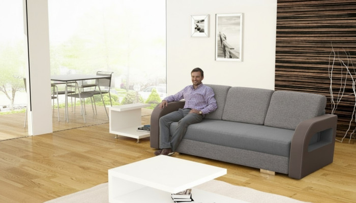 Sleeper Sofa Foldable Couch 3-Seater Sleeping Function + Storage Box Couch Design Sofa