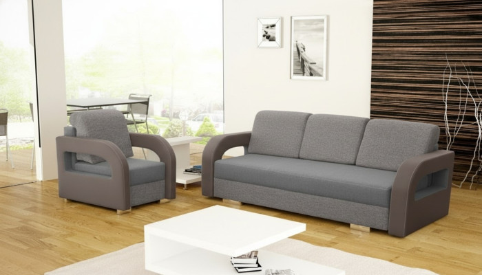 Sleeper Sofa Foldable Couch 3-Seater Sleeping Function + Storage Box Couch Design Sofa