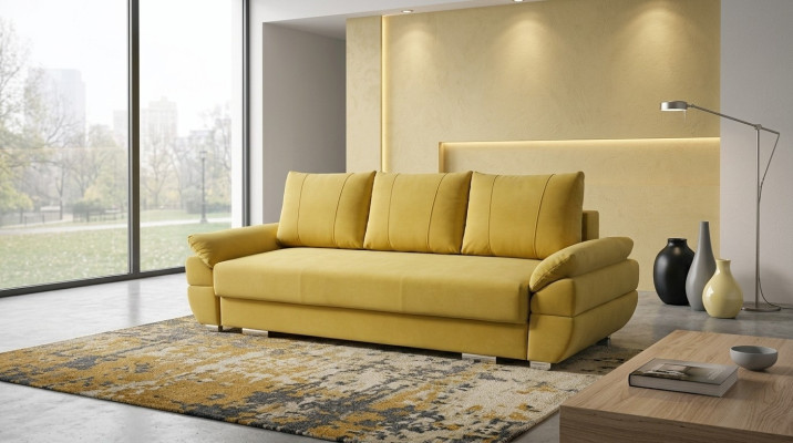3-seater sofa bed with folding couch and sleeping function including bed box